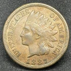 1887 Indian Head Cent, AU++ Condition! 3-3/4 Diamonds!