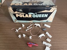 Vintage 1950's Ideal POLAR QUEEN Whaling Boat & MARX Artic Playset Box And Xtras