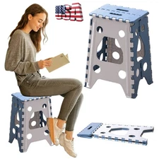 18 Inch Folding Step Stool 400 LBS Capacity Heavy Duty Step Stool