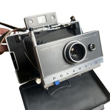 Vintage Polaroid Land Camera Automatic 100 Folding Instant Camera Black