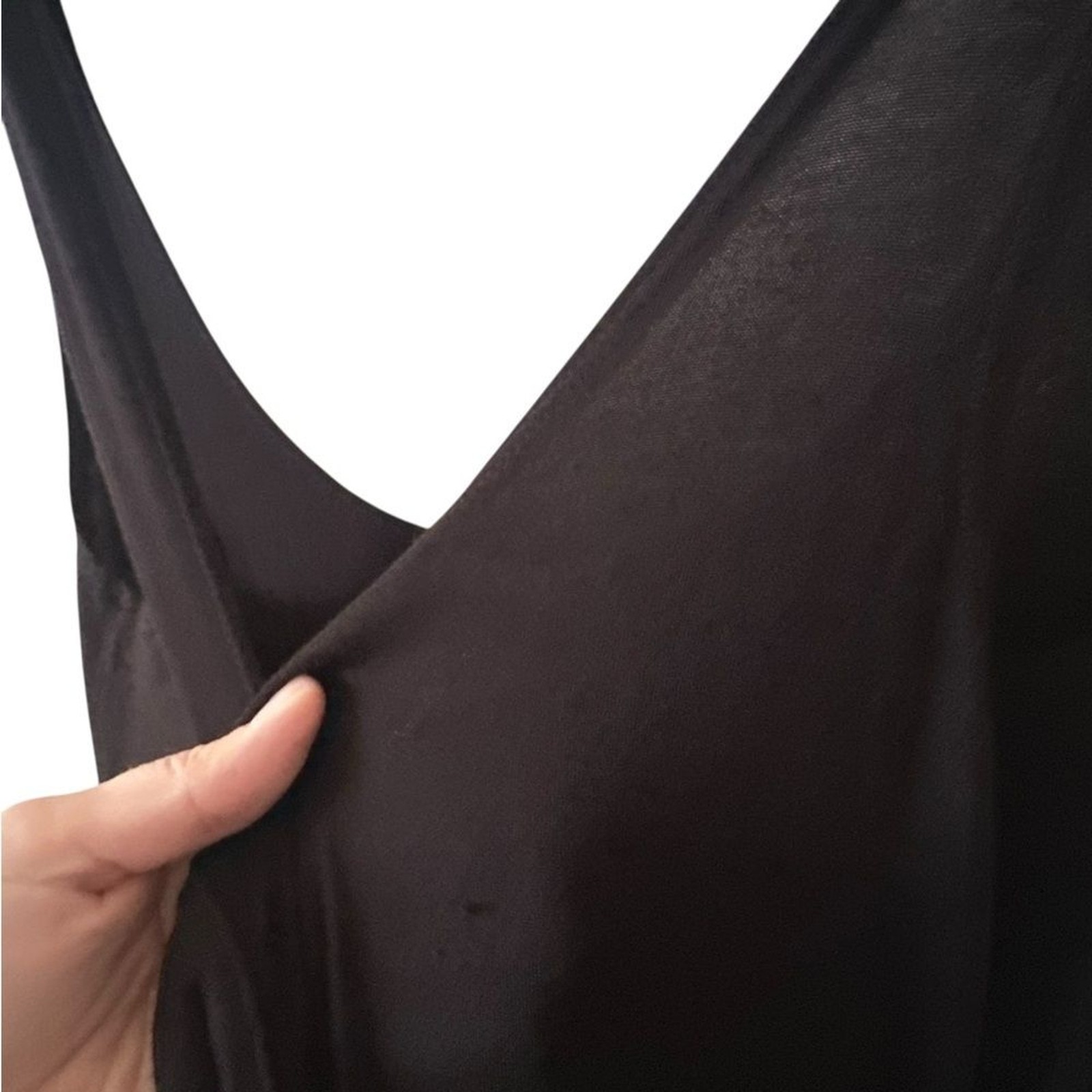 Reformation Black Button Front Basic Comfy Tencel… - image 3