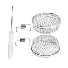 2PCS RV Furnace Vent Cover, Stainless Steel Caravan Water Heater Vent Mesh