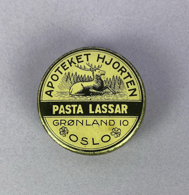Vintage Salbendose Teilinhalt Apoteteket Hjorten Pasta Lassar Gronland Oslo