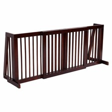 Folding Adjustable 3 Panel Wood Pet Dog Slide Gate Safety Fence
