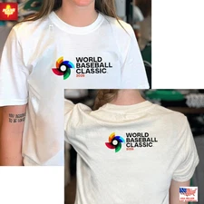 Trending  NEW!!! 2026 World Baseball Classic 2 sided T shirt Reprint Gildan