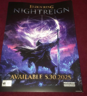 Elden Ring Nightreign GameStop Promotional Poster Box Promo RARE Bandai Namco