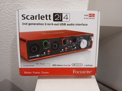 Focusrite AMS-SCARLETT-2I4-2ND-GEN USB 24 Bit Audio Interface for