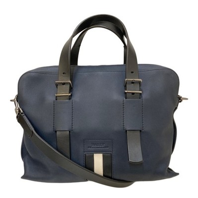 BALLY BALZACO 2-Wege Aktentasche Schwarz Navy Leder Herren Businesstasche Gut...
