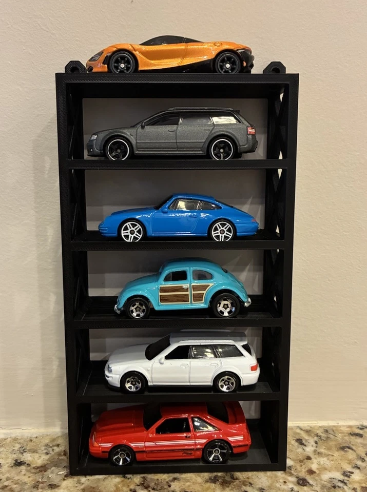 Hot Wheels Display Rack – Wall Mount Holder Fits 6 Cars – Black - Image 2 of 4
