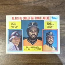 Topps 1984 NL Career Batting Leaders #701 Madlock Rose Parker Pirates Phillies