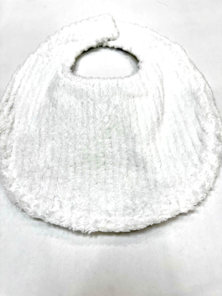 Conjunto feito à mão novo na embalagem preguiça algodão bebê babador e pano arroto verde creme preto - Imagem 3 de 4