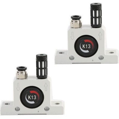 2pcs K13 Industrial Pneumatic Turbine Vibrator, 1/4 Ports Silent Ball Type