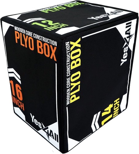 3-in-1 weich gepolsterte Plyo Box mit Holzkern rutschfest Mehrzweck gepolstert - Bild 1 von 12