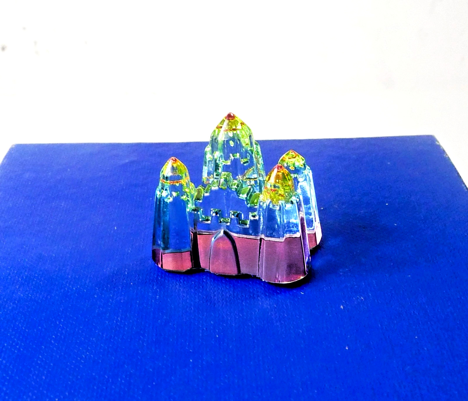 1985 Iris Arc Tabletop Art Objects Rainbow Crystal Castle Figurine / Paperweight