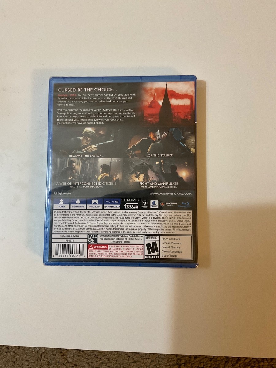 Vampyr (Sony PlayStation 4, 2018) for sale online | eBay