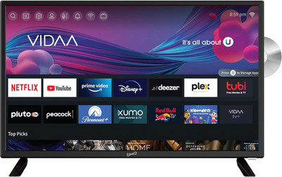 SC-2426SDVD 24-Inch LED Smart HDTV W/Dvd Player, ATSC & NTSC System, 3X HDMI, 10