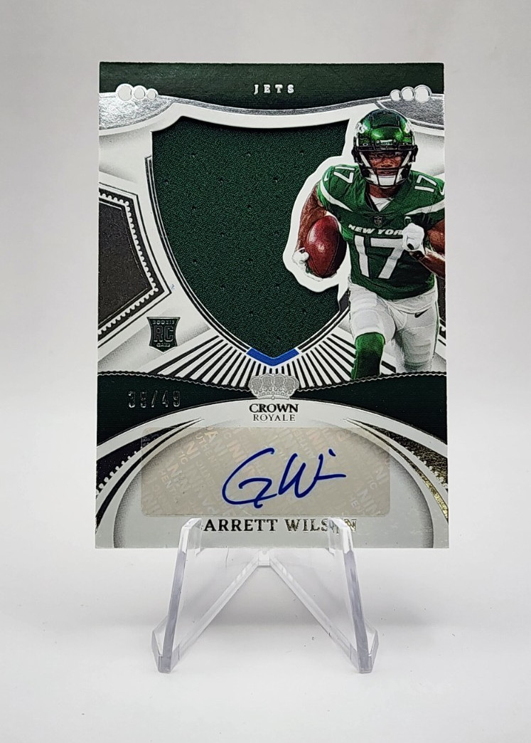 2022 Chronicles Garrett Wilson Crown Royale Silhouette Auto Jersey RC #39/49