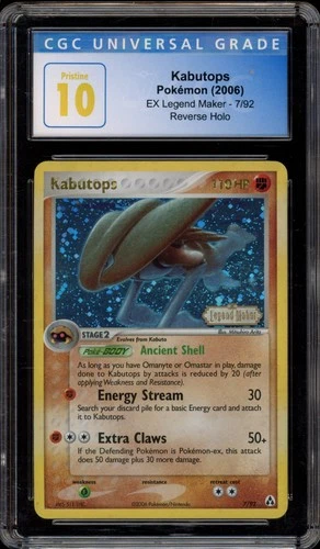 Pokemon Kabutops EX Legend Maker Reverse Holo Rare #7 CGC 10 Pristine
