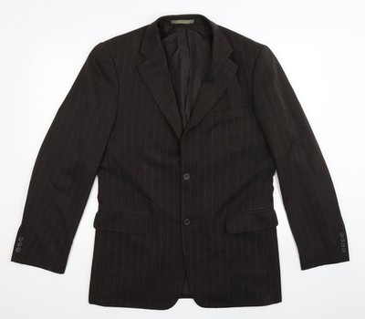 Taylor & Wright Herren Sakko Anzugjacke schwarz gestreift Größe 40