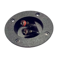 2 Way Speaker Terminals Box Round Spring Cup Connectors for Stereoes Systems