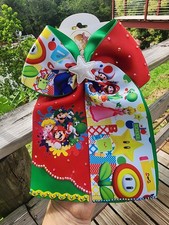 Set Of 3 Beautiful Handmade Hair Bows Mario Bros Power Puff Girls Kpop Huntrix