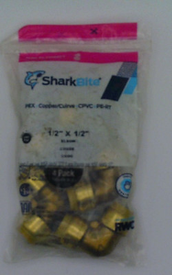 (PACK OF 4) SharkBite 1/2'' X 1/2''- 90 Degree Elbow Push to Connect Brass Fitting