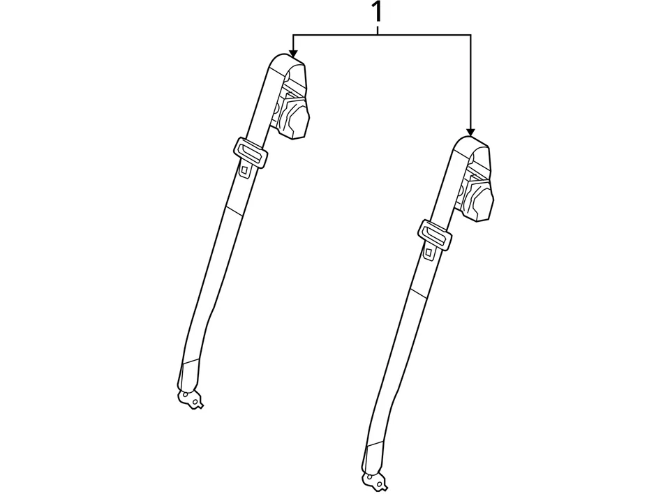 CINTURÓN DE SEGURIDAD RETRACTOR CHRYSLER 5JX141D1AH NUEVO OEM 5JX141D1AH Foto 3 de 3