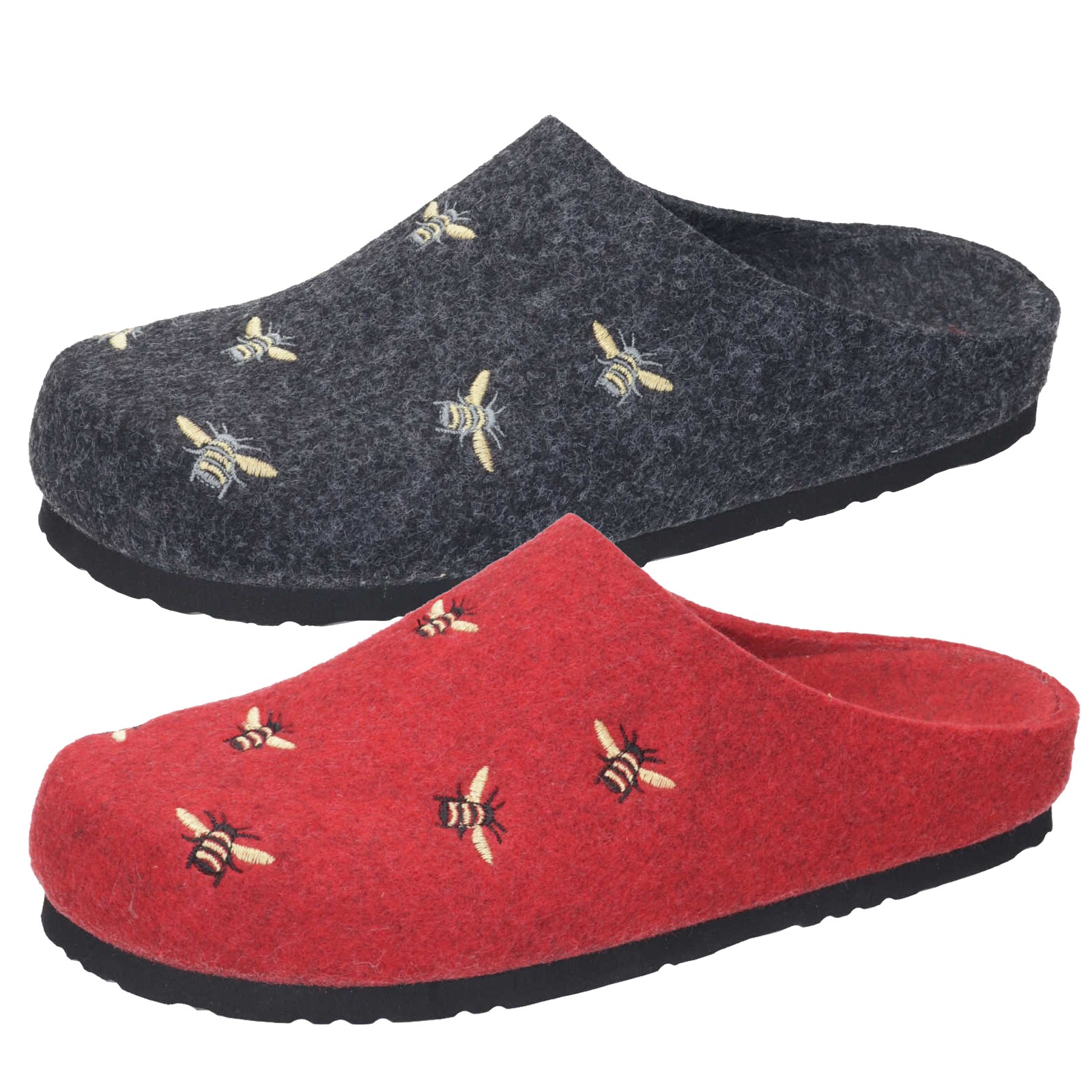 Dr. Brinkmann Zapatillas de Estar por Casa Mujer Lana Suave Bienenmortiv 320029