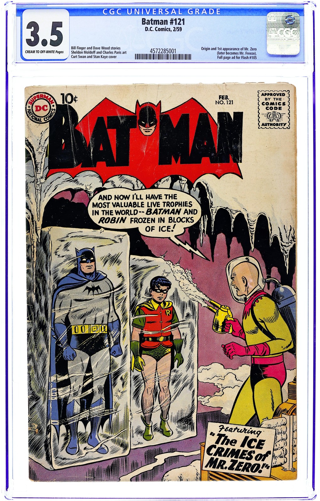 Batman #121 CGC 3.5 1959 4572285001 1st app. Mr. Freeze