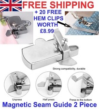 Seam Guide Long Straight Edge Large Strong Magnetic Sewing Machine Magnet +clips