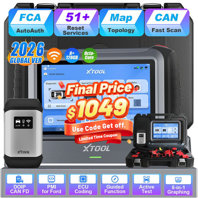 XTOOL IP919 Wireless Diagnostic OBD2 Scanner ECU Coding Topology MAP 51+ Service