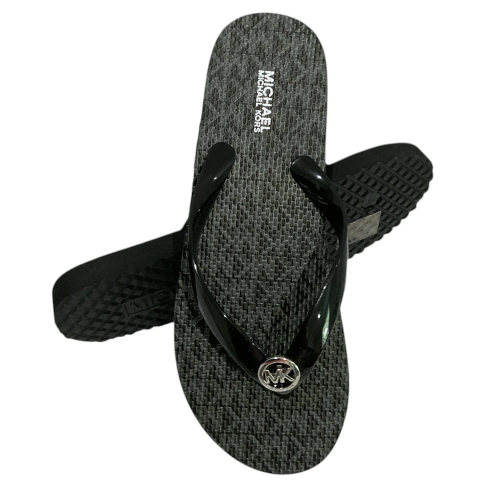 MSRP $69.99 NWT MICHAEL KORS WOMEN'S BLACK FLIP FLOPS SANDALS SIZE 6 7 8 9 10