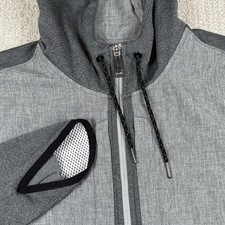 Oakley Men  s Medium Gray Full Zip Fleece Lined Jacket Hoodie