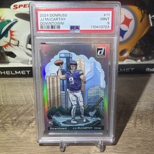 2024 Panini Donruss Downtown! J.J. McCarthy #11 (RC) PSA 9