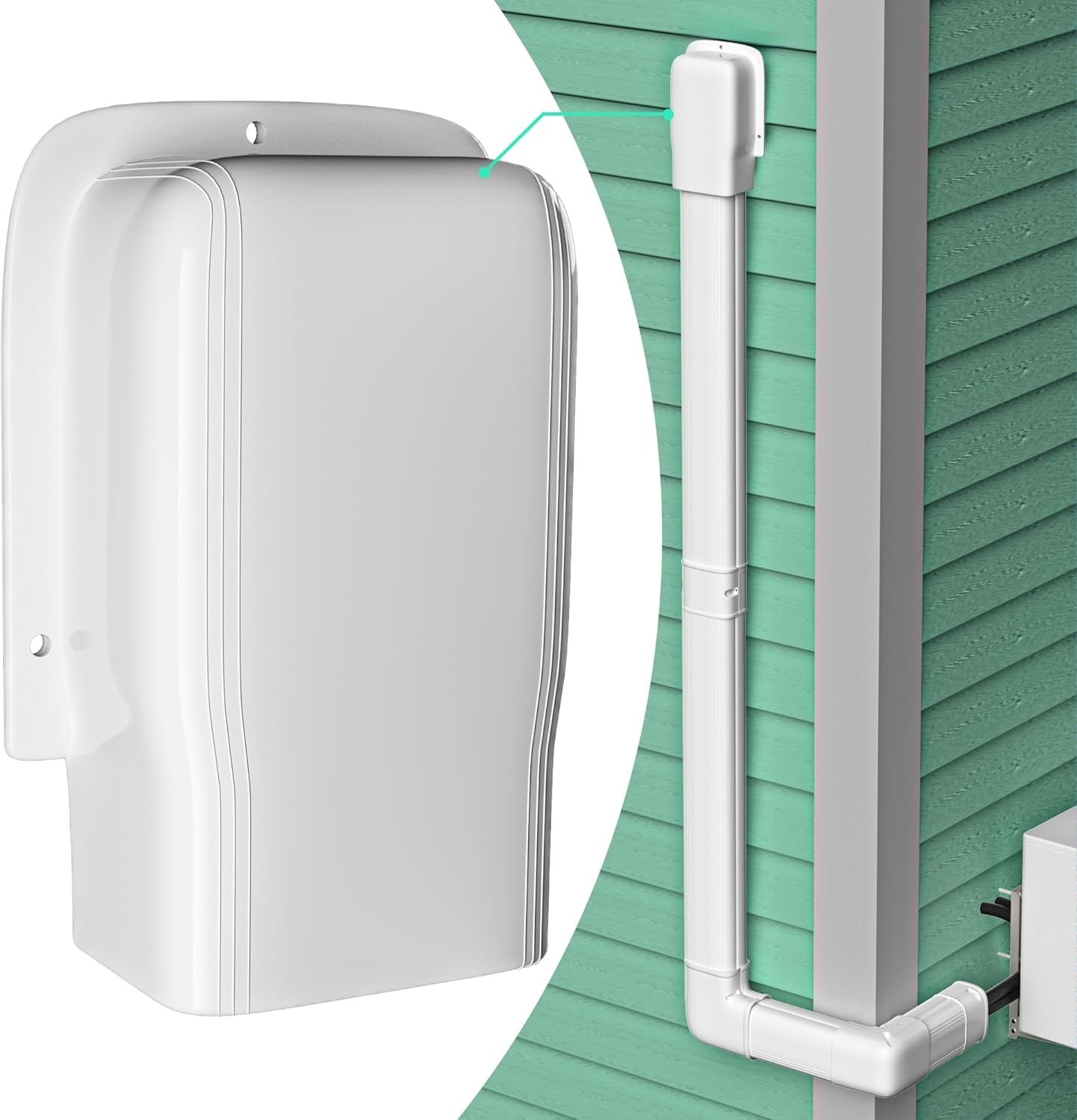 4" Width Wall Cover, Mini Split Line Set Cover Accessories for Mini Split Air...