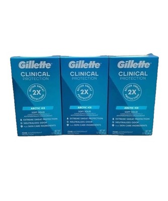 3 Gillette Clinical Protection Arctic Ice Soft Solid Antiperspirant Deodorant