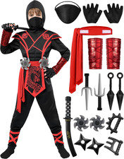 Halloween Ninja Costume Kids, Ninja Dragon Jumpsuit Set, Boys Halloween Costume
