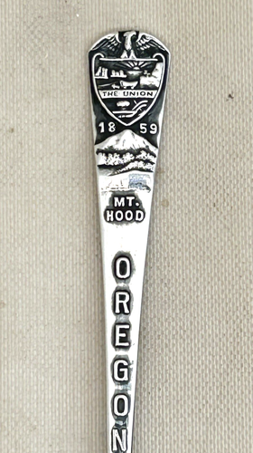 Vtg Sterling Silver Mt Hood Oregon Souvenir Spoon Mountain 10.6 g - Picture 5 of 6