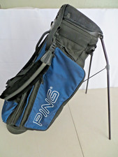 PING HOOFER 2 Golf Stand Bag - Dual Straps, 4-Way Divider - Black/Blue