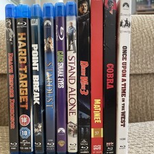 10x Blu-ray Lot Hard Target Point Break Snake Eyes Cobra Stardust Death Wish 3