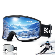Ski Goggles NEW - Frameless, Interchangeable Lens 100 UV400 Protection Snow ...