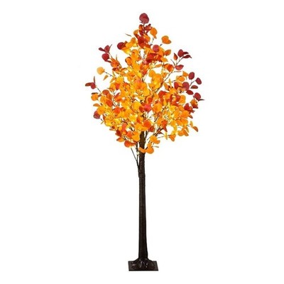 Nearly Natural 6ft Pre-Lit Bright Autumn Eucalyptus Fall Tree w/ 420 WW LED
