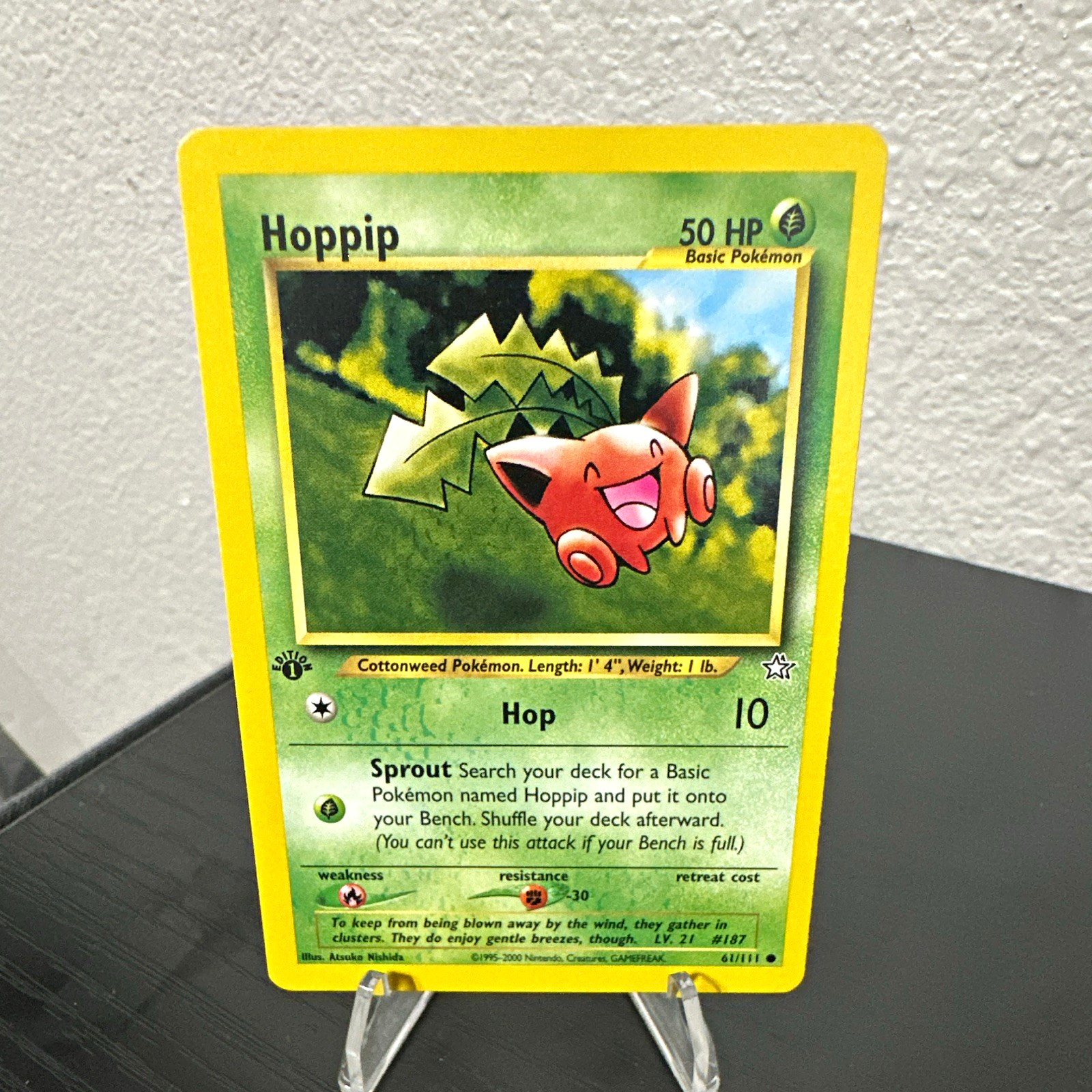 Pokemon TCG Hoppip 61/111 Neo Genesis Unlimited Regular Common Basic 50 HP EN