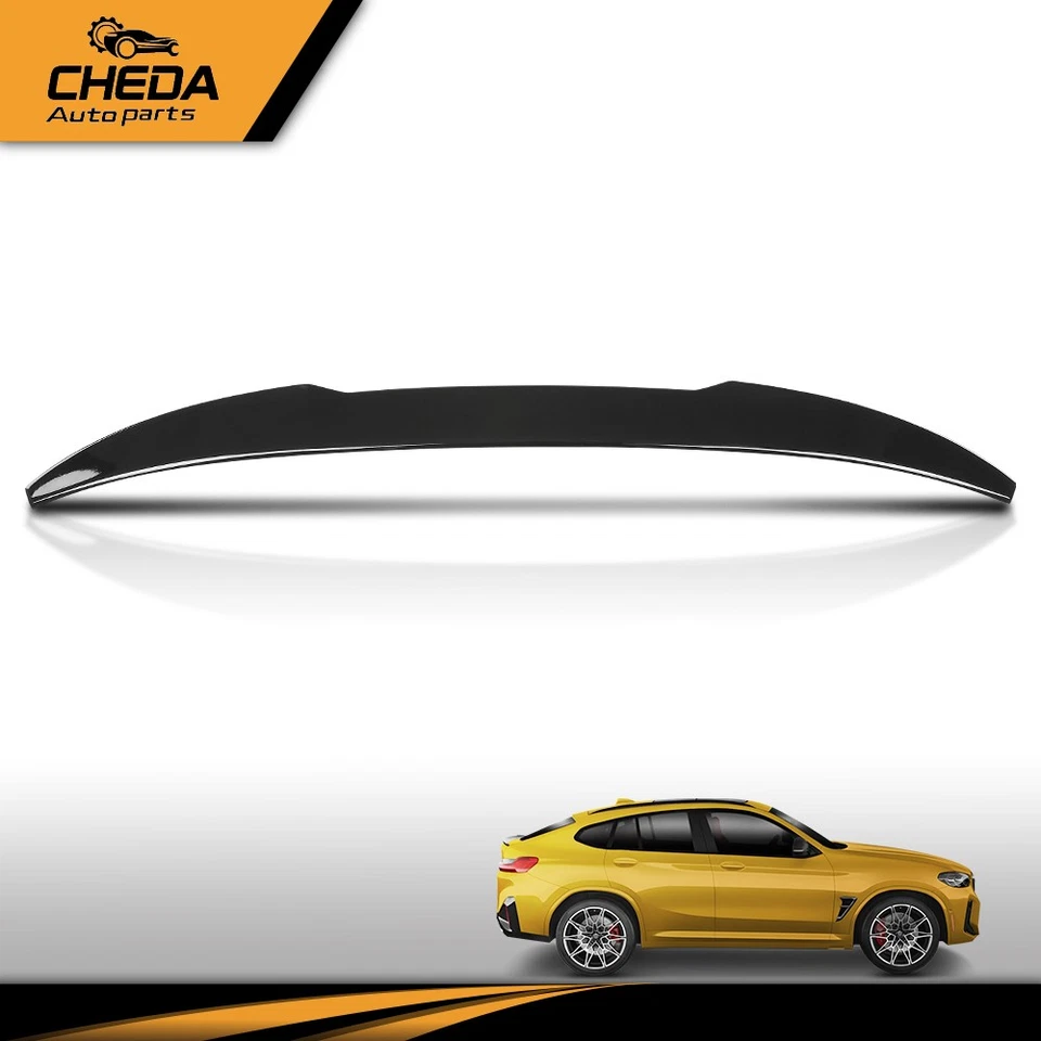 Rear Trunk Spoiler Roof Wing Glossy Black Fit For 2019-2024 BMW X4 G02 M4 Style - Image 2 of 4