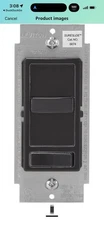 Leviton SureSlide Dimmer Switch for Dimmable LED Halogen and Incandescent Black