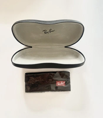 Ray-Ban Glasses Case & cleaning cloth 17x6.5x3.5cm Small Flaws Authentic Rayban