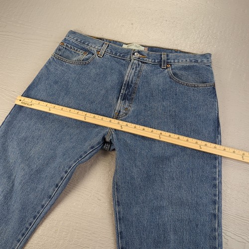 Levi's 517 Men's Jeans Size 38x34 Slim Fit Boot Cut Blue Distressed Denim - Picture 10 of 13