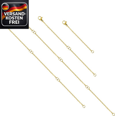 Edelstahl Halskette Verlängerung Kettenverlängerung Extender Schmuck Gold 2 4 6 