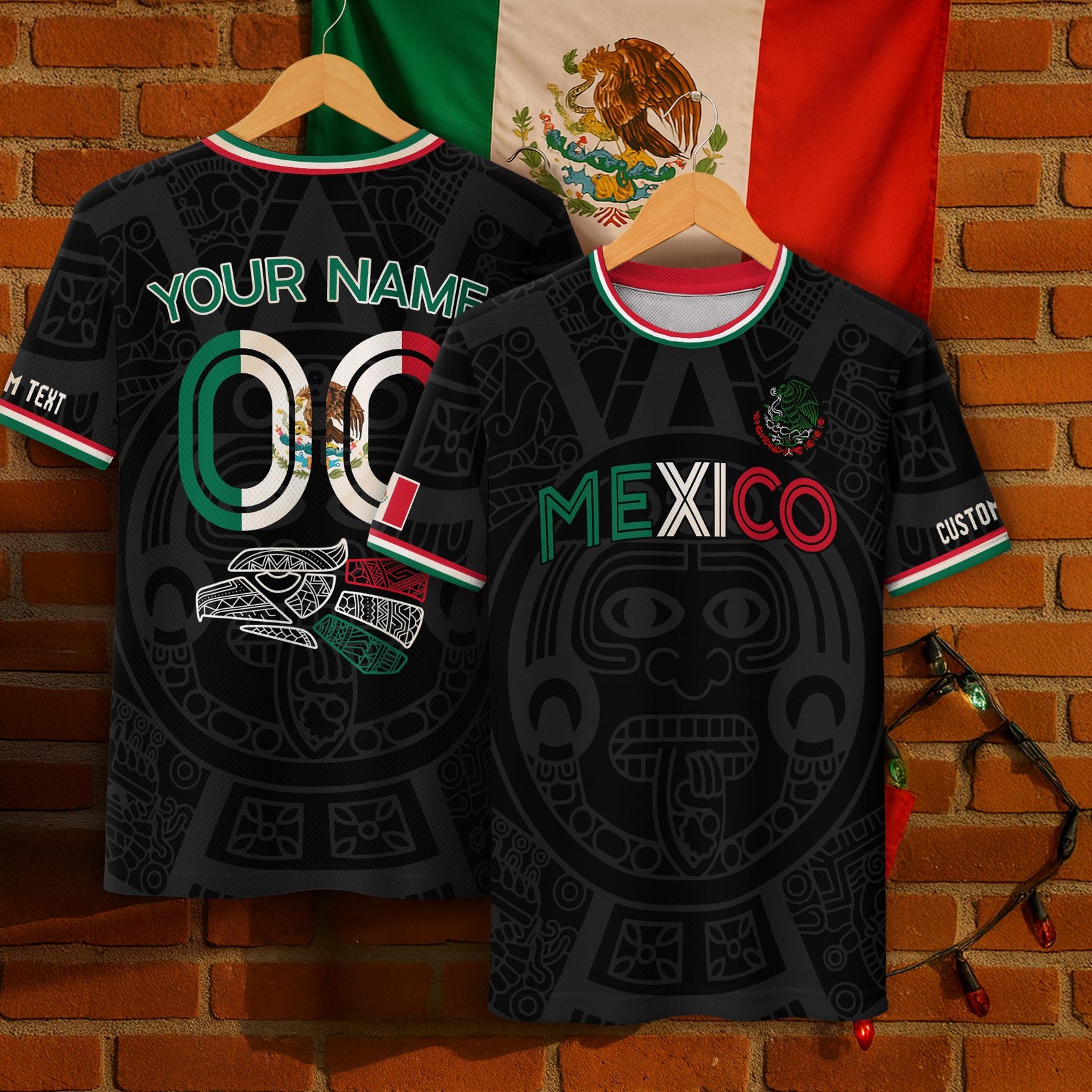 Custom Mexico Soccer Jersey with Name Number, Team Fan Shirt