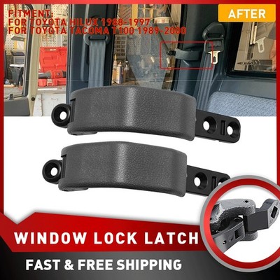 2X Rear Quarter Window Glass Lock Latch For Gray Toyota Tacoma 1989-2000 90 99